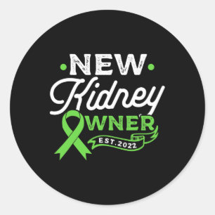 New Kidney Owner Kidney Disease Awareness Survivor Classic Round Sticker