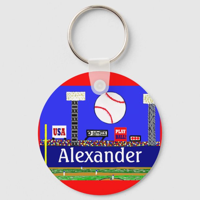 New Kids Sports Baseball Keychain Party Favor Gift (Front)