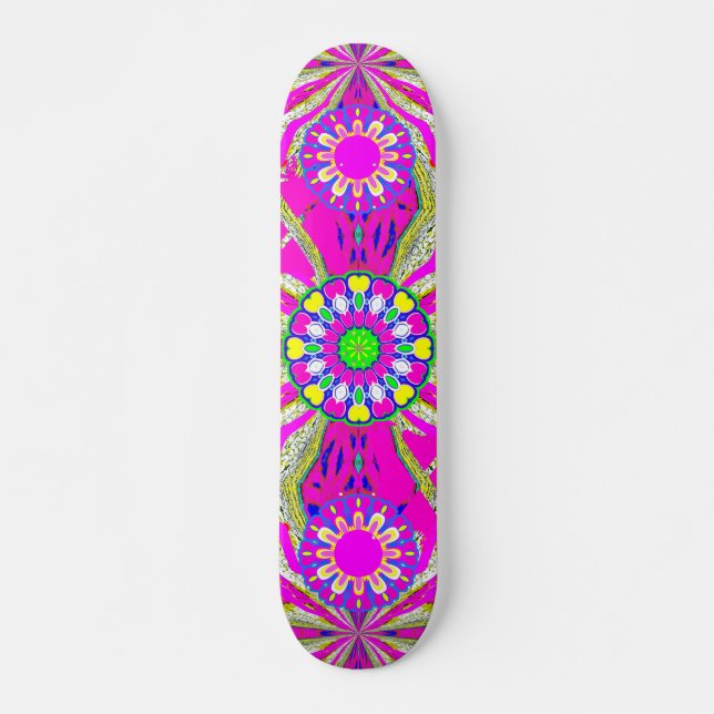New Kids Sports Girl's Pink Skateboard Deck Gift (Front)