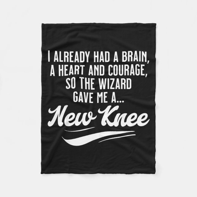 New Knee Funny Wizard Knee Replacement Surgery Rec Fleece Blanket (Front)