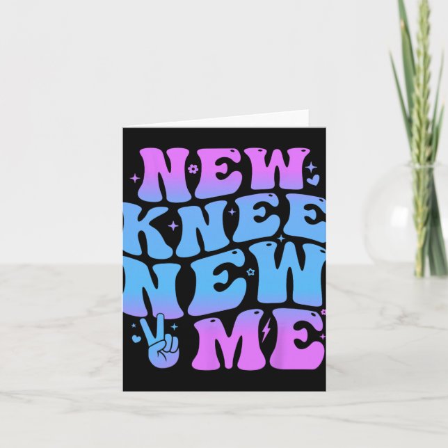 New Knee New Me Funny Knee Replacement Surgery Rec Card (Front)