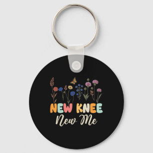 New Knee New Me Funny Knee Surgery Recovery Joke Key Ring