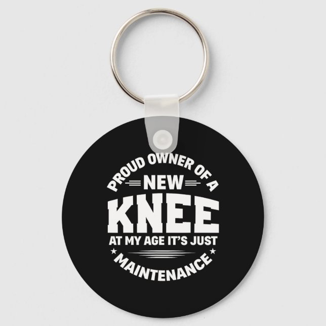 New Knee Replacement Surgery Get Well Recovery Gag Key Ring (Front)