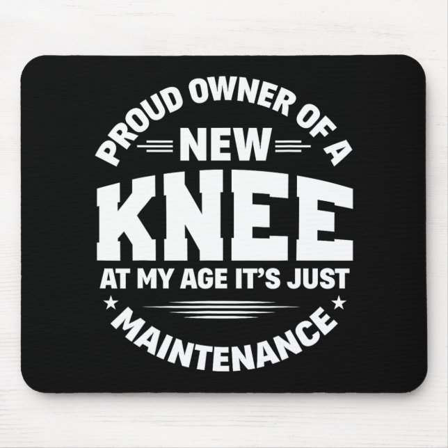 New Knee Replacement Surgery Get Well Recovery Gag Mouse Mat (Front)