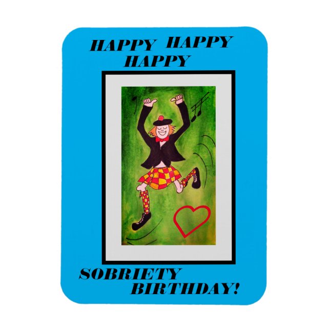New Knees Highland dancer sobriety birthday card Magnet (Vertical)