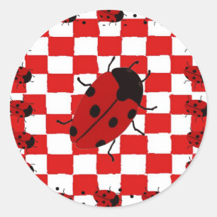 New Lady Bugs Classic Round Sticker
