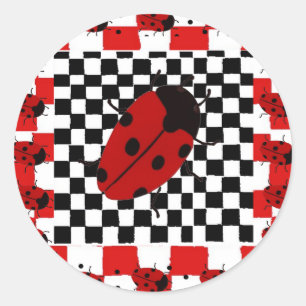 New Lady Bugs Classic Round Sticker