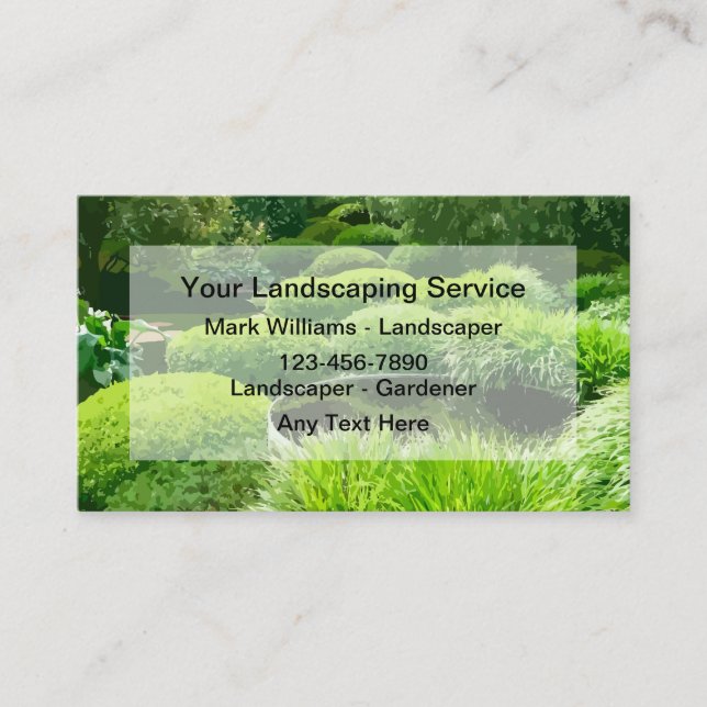 New Landscaper Landscaping Business Cards (Front)