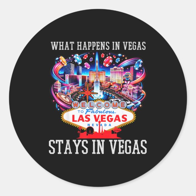 New Las Vegas Love Baby For Holidays In Las Vegas  Classic Round Sticker (Front)