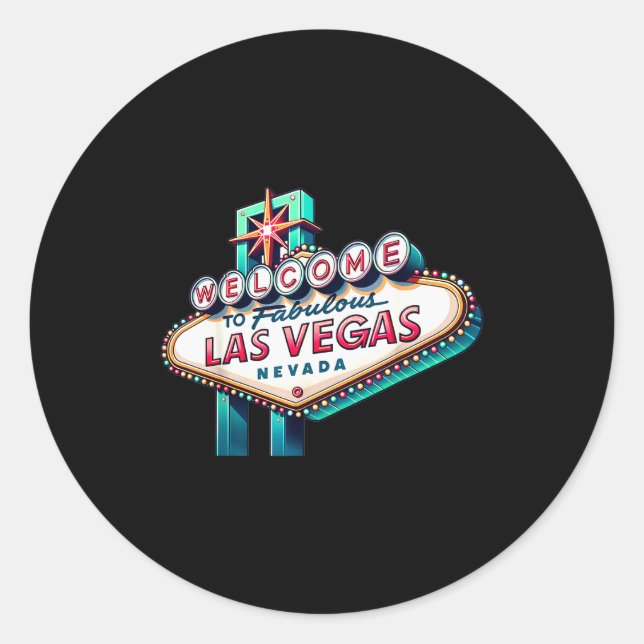 New Las Vegas Love Baby For Holidays In Las Vegas  Classic Round Sticker (Front)