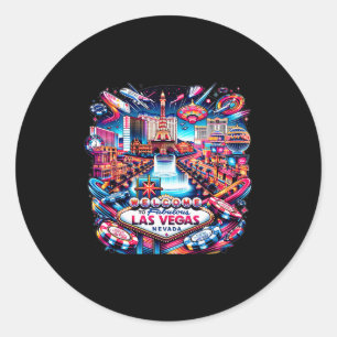 New Las Vegas Love Baby For Holidays In Las Vegas  Classic Round Sticker