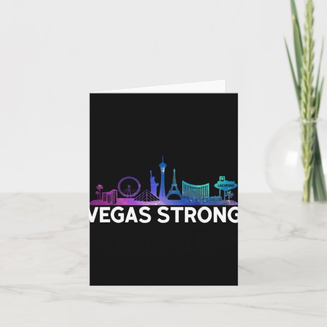 New Las Vegas Strong For Men, Women And Youth  Card (Front)