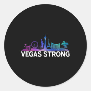 New Las Vegas Strong For Men, Women And Youth  Classic Round Sticker