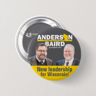 New Leadership for WI TeamGuv — Anderson / Baird 6 Cm Round Badge