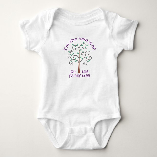 New Leaf on Family Tree Baby Bodysuit (Front)