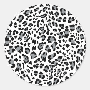 New Leopard Texture 4 Classic Round Sticker