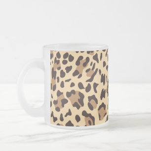 New Leopard Texture 6 Frosted Glass Coffee Mug
