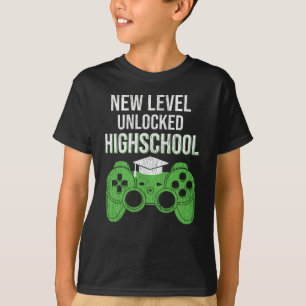 New Level Unlocked High School Gamer Student Gift T-Shirt
