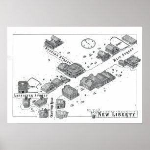 New Liberty Poster Map (28 x 20 version)