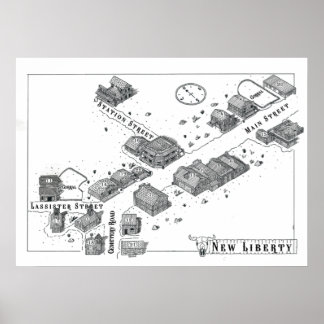 New Liberty Poster Map (28 x 20 version)