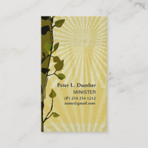 New Life Church Cross Faith Gold Sun Rays Business Card