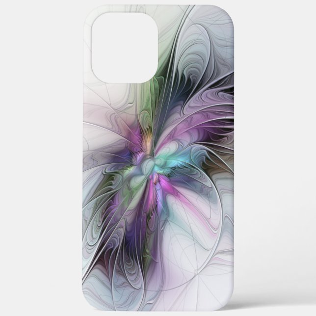 New Life, Colourful Abstract Fractal Art Fantasy Case-Mate iPhone Case (Back)