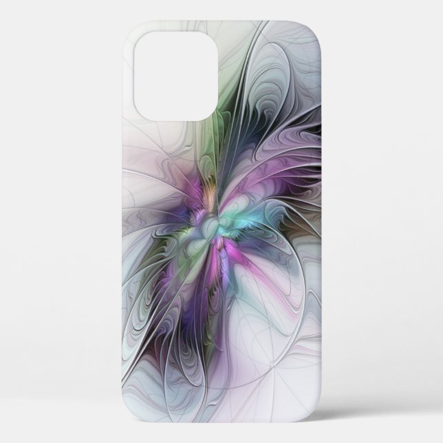 New Life, Colourful Abstract Fractal Art Fantasy Case-Mate iPhone Case (Back)
