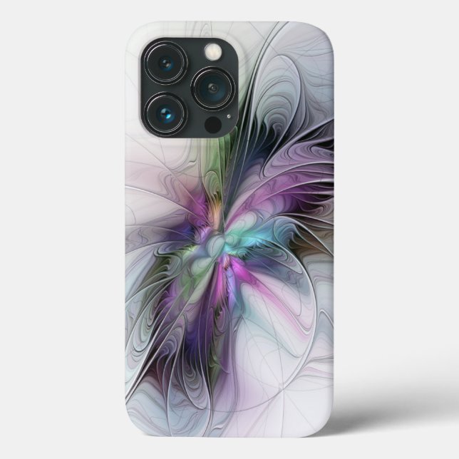 New Life, Colourful Abstract Fractal Art Fantasy Case-Mate iPhone Case (Back)