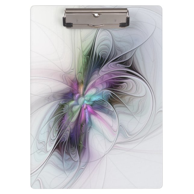 New Life, Colourful Abstract Fractal Art Fantasy Clipboard (Front)