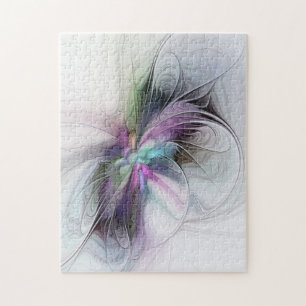 New Life, Colourful Abstract Fractal Art Fantasy Jigsaw Puzzle