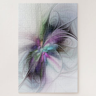 New Life, Colourful Abstract Fractal Art Fantasy Jigsaw Puzzle