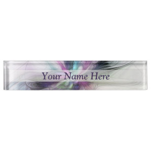 New Life, Colourful Abstract Fractal Art Fantasy Nameplate