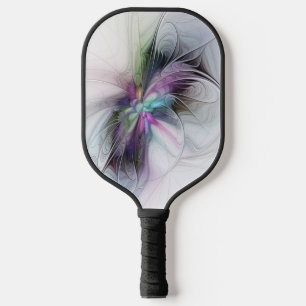 New Life, Colourful Abstract Fractal Art Fantasy Pickleball Paddle