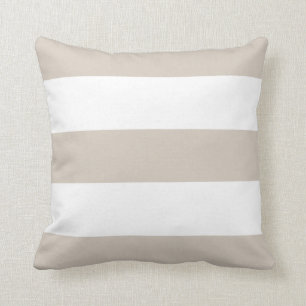 New Light Khaki & White Stripe Couch Pillow Gift