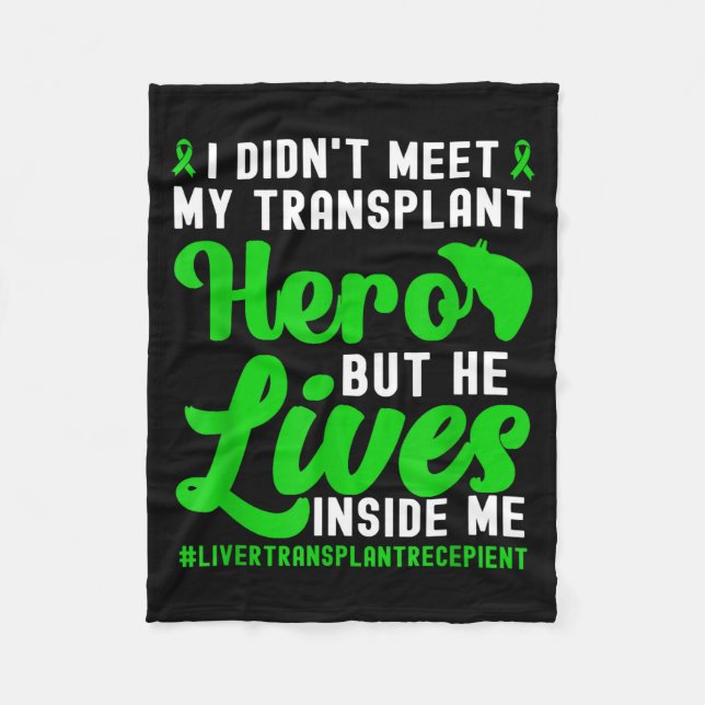 New Liver Owner Funny Liver Transplant Survivor  Fleece Blanket (Front)