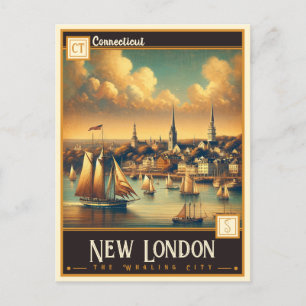 New London, Connecticut Vintage Postcard