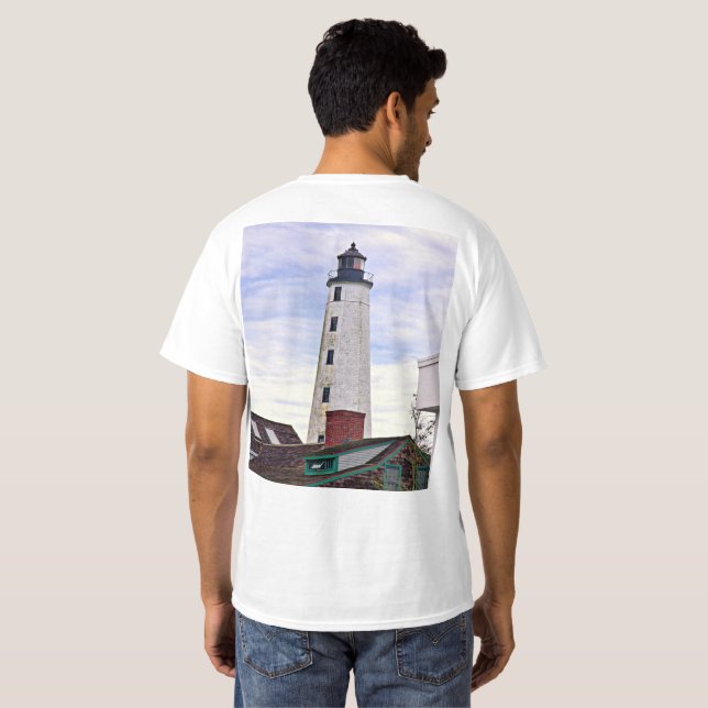 New London Harbour Lighthouse CT double side TShir T-Shirt (Back Full)