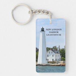 New London Harbour Lighthouse, CT Keychain