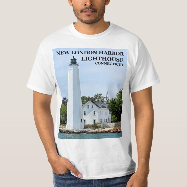 New London Harbour Lighthouse, CT T-Shirt (Front)