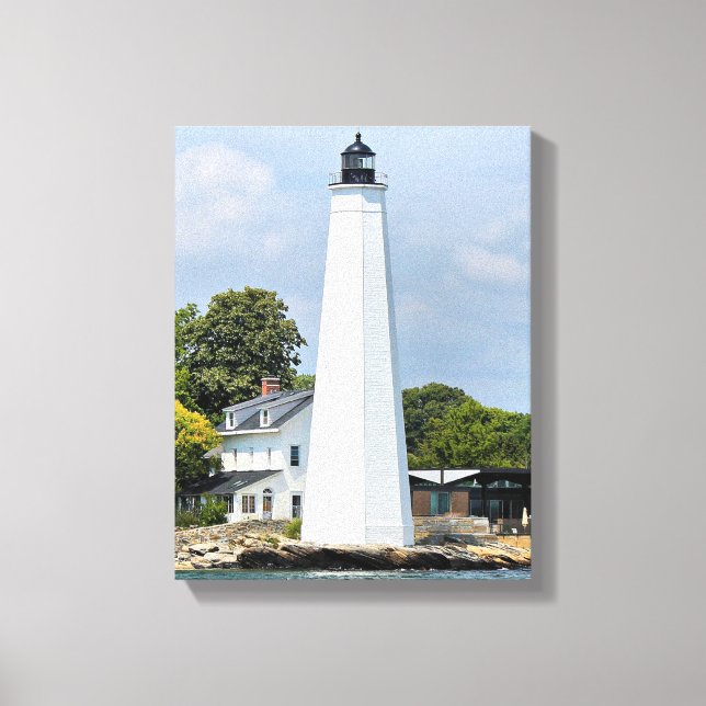 New London Harbour Lighthouse CT Wrapped Canvas (Front)