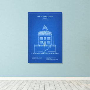 New London Ledge Lighthouse - Connecticut – AD Canvas Print