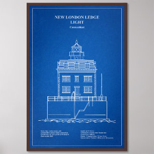 New London Ledge Lighthouse - Connecticut – AD Photo Print