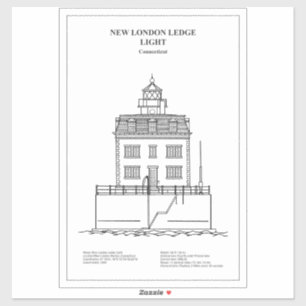 New London Ledge Lighthouse - Connecticut - BD