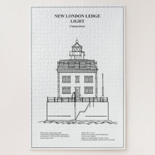 New London Ledge Lighthouse - Connecticut - BD Jigsaw Puzzle