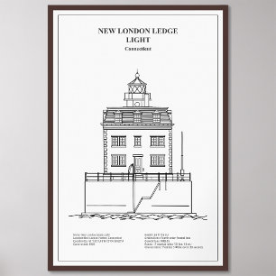 New London Ledge Lighthouse - Connecticut - BD Photo Print