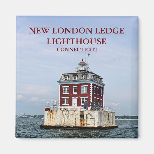 New London Ledge Lighthouse, Connecticut Magnet (Front)