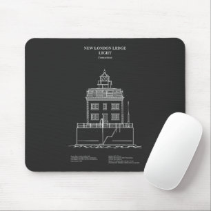 New London Ledge Lighthouse - Connecticut – PD Mouse Mat