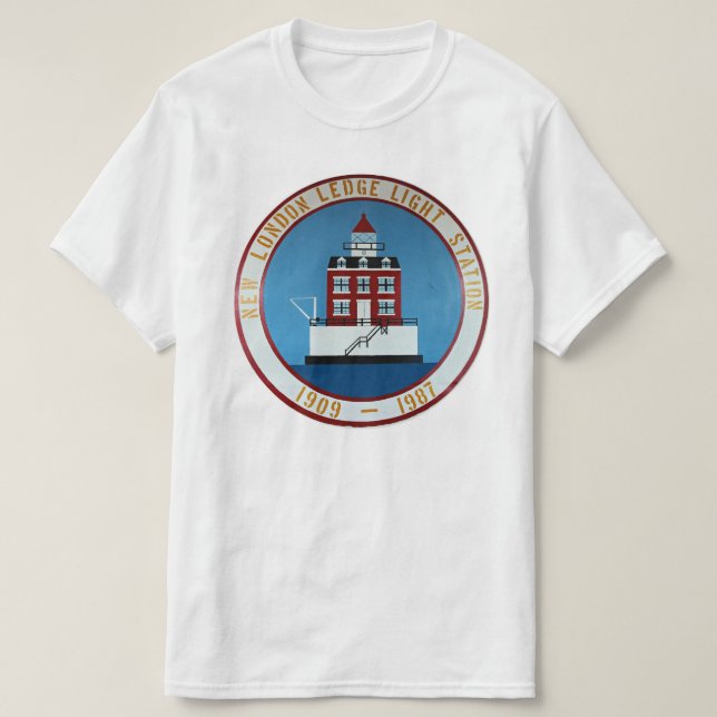 New London Ledge Lighthouse, Connecticut T-Shirt (Design Front)