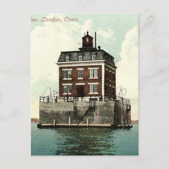 New London Ledge Lighthouse Postcard (Front)