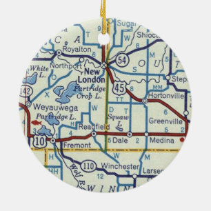 New London WI Ceramic Tree Decoration